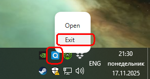 NextcloudTalk: выход через трей